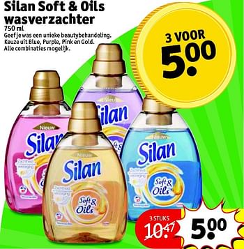 Promoties Silan soft + oils wasverzachter - Silan - Geldig van 12/04/2016 tot 17/04/2016 bij Kruidvat