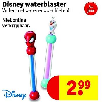 Promoties Disney waterblaster - Disney - Geldig van 12/04/2016 tot 17/04/2016 bij Kruidvat