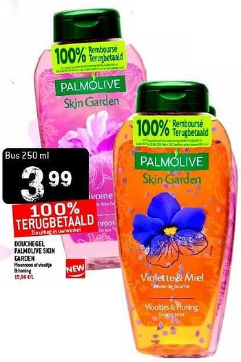 Promoties Douchegel palmolive skin garden - Palmolive - Geldig van 20/04/2016 tot 26/04/2016 bij Smatch