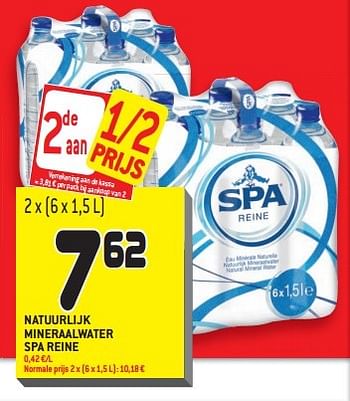 Promotions Natuurlijk mineraalwater spa reine - Spa - Valide de 20/04/2016 à 26/04/2016 chez Match