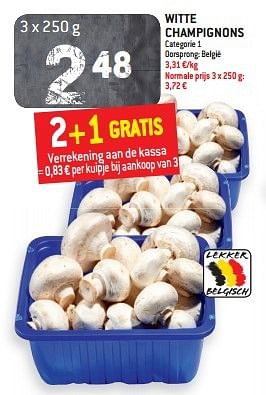 Promoties Witte champignons - Huismerk - Match - Geldig van 20/04/2016 tot 26/04/2016 bij Match