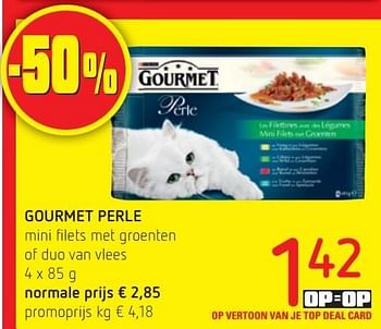 Promoties Gourmet perle mini filets met groenten of duo van vlees - Purina - Geldig van 21/04/2016 tot 04/05/2016 bij Spar (Colruytgroup)