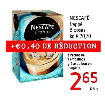 Promotions Nescafé frappé - Nescafe - Valide de 21/04/2016 à 04/05/2016 chez Eurospar (Colruytgroup)
