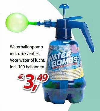 Promoties Waterballonpomp incl. drukventiel. voor water of lucht - Huismerk - Vatana - Geldig van 12/04/2016 tot 24/04/2016 bij Vatana