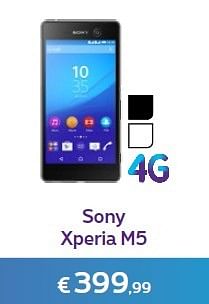 Promoties Sony xperia m5 - Sony - Geldig van 01/04/2016 tot 30/04/2016 bij Proximus