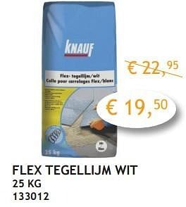 Promoties Flex tegellijm wit - Knauf - Geldig van 04/04/2016 tot 30/04/2016 bij Crea Home