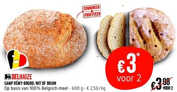 Promoties Camp rémy-brood, wit of bruin - Huismerk - Delhaize - Geldig van 14/04/2016 tot 20/04/2016 bij Delhaize