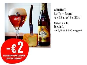 Promotions Abdijbier leffe - blond - Leffe - Valide de 14/04/2016 à 20/04/2016 chez Delhaize