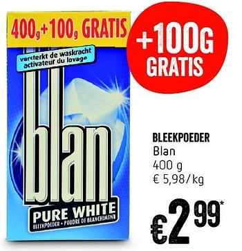 Promotions Bleekpoeder blan - Blan - Valide de 14/04/2016 à 20/04/2016 chez Delhaize