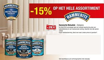 Promoties Hammerite metaallak - zijdeglans - Hammerite - Geldig van 20/04/2016 tot 01/05/2016 bij Hubo