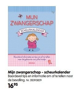 Promoties Mijn zwangerschap - scheurkalender - Huismerk - Fun - Geldig van 01/03/2016 tot 31/01/2017 bij Fun