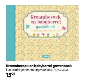 Promotions Kraambezoek en babyborrel gastenboek - Produit maison - Fun - Valide de 01/03/2016 à 31/01/2017 chez Fun