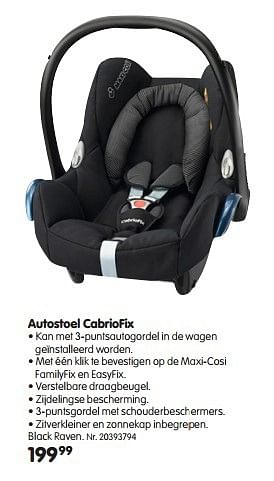 Promoties Autostoel cabriofix - Maxi-cosi - Geldig van 01/03/2016 tot 31/01/2017 bij Fun