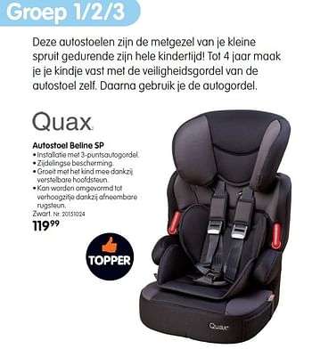 Promoties Autostoel beline sp - Quax - Geldig van 01/03/2016 tot 31/01/2017 bij Fun