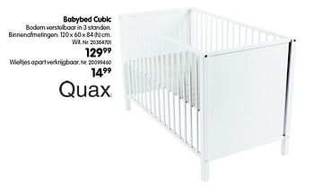 Promoties Babybed cubic - Quax - Geldig van 01/03/2016 tot 31/01/2017 bij Fun