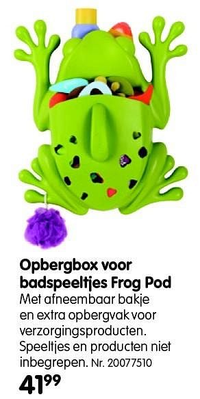 Promotions Opbergbox voor badspeeltjes frog pod - Produit maison - Fun - Valide de 01/03/2016 à 31/01/2017 chez Fun