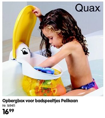 Promotions Opbergbox voor badspeeltjes pelikaan - Quax - Valide de 01/03/2016 à 31/01/2017 chez Fun