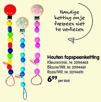 Promotions Houten fopspeenketting - Suavinex - Valide de 01/03/2016 à 31/01/2017 chez Fun