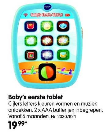 Promoties Baby`s eerste tablet - Vtech - Geldig van 01/03/2016 tot 31/01/2017 bij Fun