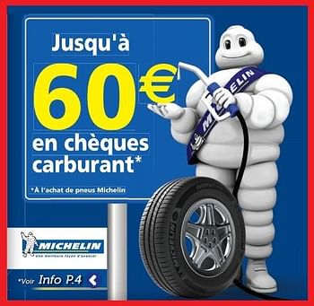 Promotions Jusqu`à 60€ en chèques carburant - Michelin - Valide de 13/04/2016 à 12/05/2016 chez Auto 5