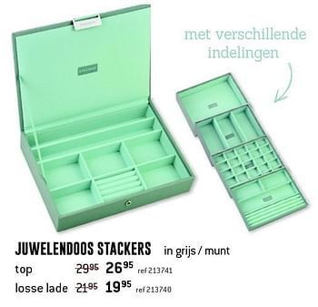 Promoties Juwelendoos stackers - Huismerk - Free Time - Geldig van 25/04/2016 tot 22/05/2016 bij Freetime