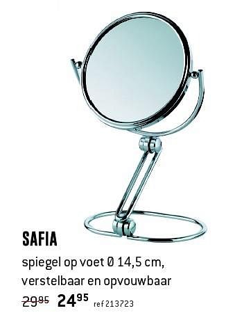 Promoties Safia spiegel op voet - Huismerk - Free Time - Geldig van 25/04/2016 tot 22/05/2016 bij Freetime