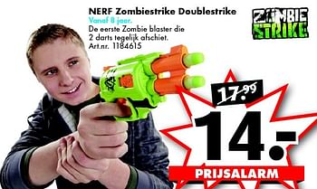 Promoties Nerf zombiestrike doublestrike - Nerf - Geldig van 16/04/2016 tot 01/05/2016 bij Bart Smit