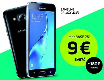 Promoties Samsung galaxy j3 - Samsung - Geldig van 01/05/2016 tot 01/06/2016 bij Base