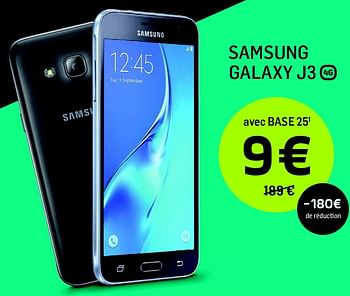 Promotions Samsung galaxy j3 - Samsung - Valide de 01/05/2016 à 01/06/2016 chez Base