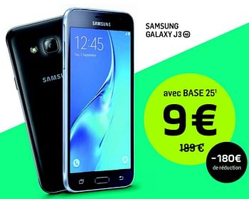 Promotions Samsung galaxy j3 - Samsung - Valide de 01/05/2016 à 01/06/2016 chez Base