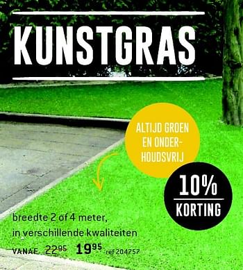 Promoties Kunstgras - Huismerk - Free Time - Geldig van 09/05/2016 tot 05/06/2016 bij Freetime
