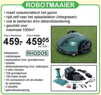 Rhodos robotmaaier - Promotie bij Van Cranenbroek