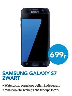 Promoties Samsung galaxy s7 zwart - Samsung - Geldig van 01/05/2016 tot 31/05/2016 bij Coolblue