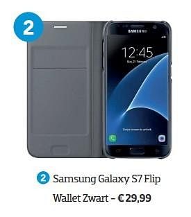 Promoties Samsung galaxy s7 flip wallet zwar - Samsung - Geldig van 01/05/2016 tot 31/05/2016 bij Coolblue