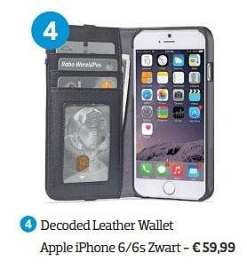 Promoties Decoded leather wallet apple iphone 6-6s zwart - Apple - Geldig van 01/05/2016 tot 31/05/2016 bij Coolblue