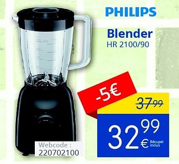 Promoties Philips blender hr 2100 90 - Philips - Geldig van 02/05/2016 tot 31/05/2016 bij Eldi
