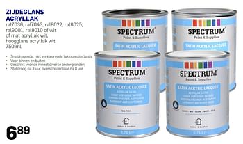 Vleien Verlichting baas SPECTRUM Zijdeglans acryllak - Promotie bij Action