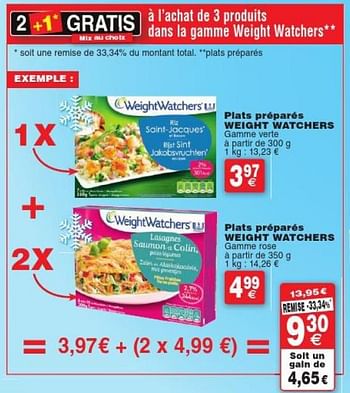 Promo La Gamme Plats Cuisinés Weight Watchers chez Auchan