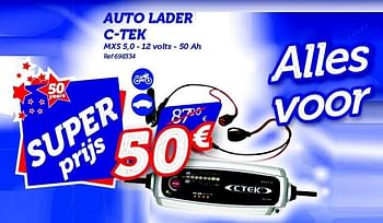 Promoties Auto lader c-tek - Ctek - Geldig van 13/05/2016 tot 12/06/2016 bij Auto 5