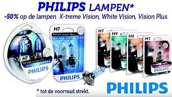 Promoties -50% op de lampen x-treme vision, white vision, vision plus - Philips - Geldig van 13/05/2016 tot 12/06/2016 bij Auto 5