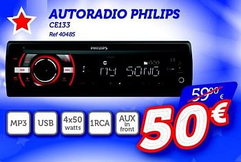 Promoties Autoradio philips ce133 - Philips - Geldig van 13/05/2016 tot 12/06/2016 bij Auto 5