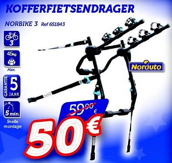 Promoties Kofferfietsendrager - Norbike - Geldig van 13/05/2016 tot 12/06/2016 bij Auto 5
