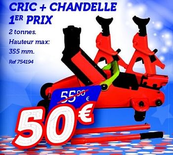 Promotions Cric + chandelle 1er prix - Produit maison - Auto 5  - Valide de 13/05/2016 à 12/06/2016 chez Auto 5