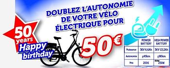 Promotions Doublez l`autonomie de votre vélo électrique pour - Produit maison - Auto 5  - Valide de 13/05/2016 à 12/06/2016 chez Auto 5