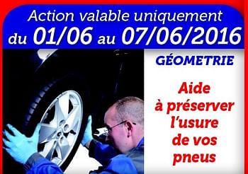 Promotions Aide à préserver l`usure de vos pneus - Produit maison - Auto 5  - Valide de 13/05/2016 à 12/06/2016 chez Auto 5