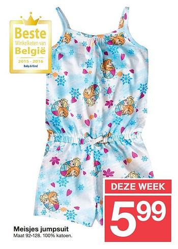 Promoties Meisjes jumpsuit - Huismerk - Zeeman  - Geldig van 14/05/2016 tot 28/05/2016 bij Zeeman