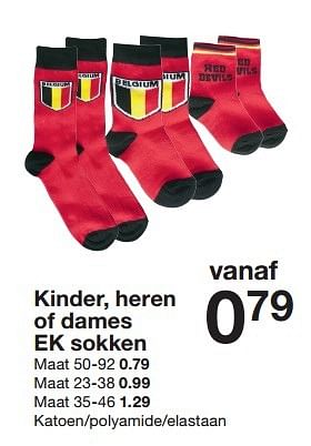 Promoties Kinder, heren of dames ek sokken - Huismerk - Zeeman  - Geldig van 14/05/2016 tot 28/05/2016 bij Zeeman