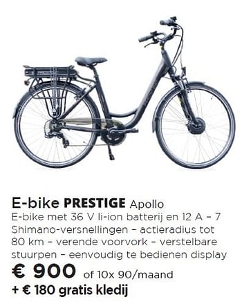 Prestige E-bike apollo - Promotie Molecule