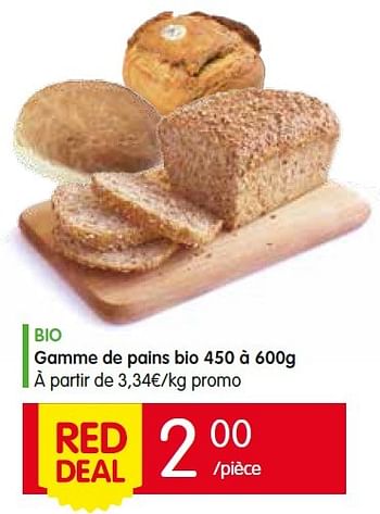 Promotions Gamme de pains bio - Produit Maison - Red Market - Valide de 12/05/2016 à 18/05/2016 chez Red Market