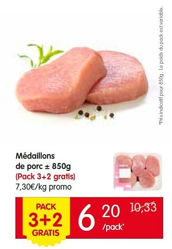 Promotions Médaillons de porc - Produit Maison - Red Market - Valide de 12/05/2016 à 18/05/2016 chez Red Market